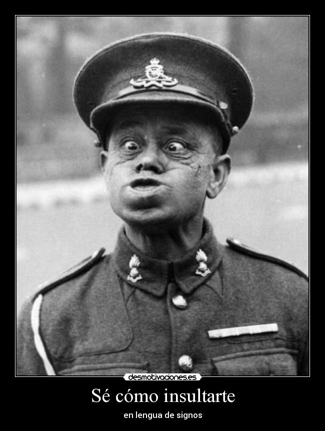 Sé cómo insultarte -