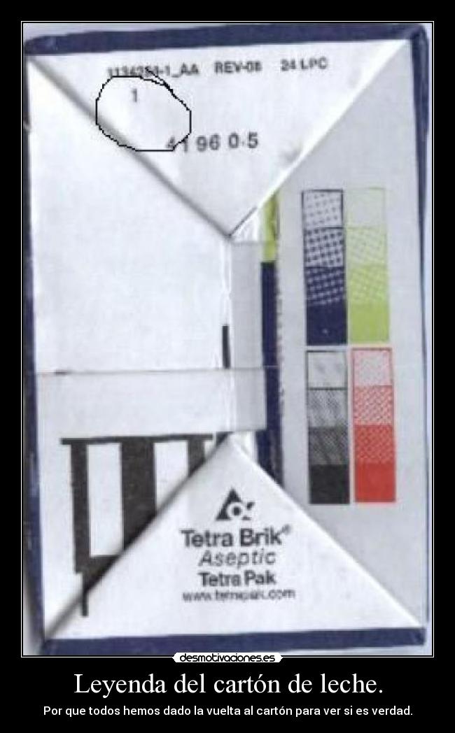 Leyenda del cartón de leche. - Por que todos hemos dado la vuelta al cartón para ver si es verdad.