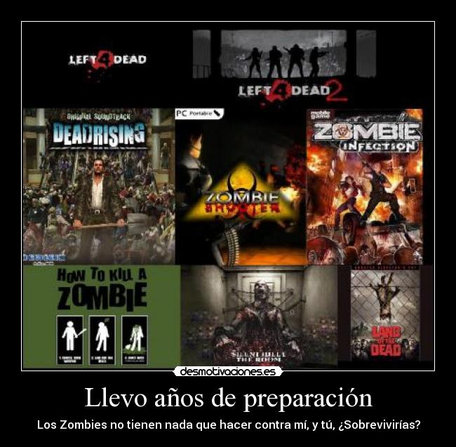 Llevo años de preparación - Los Zombies no tienen nada que hacer contra mí, y tú, ¿Sobrevivirías?