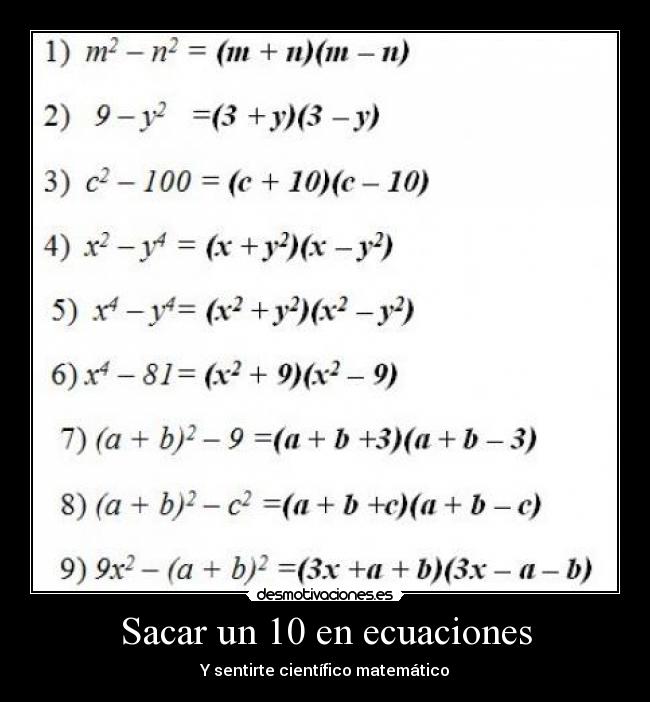 Sacar un 10 en ecuaciones - 