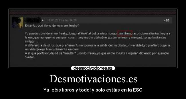 Desmotivaciones.es - Ya leéis libros y todo! y solo estáis en la ESO