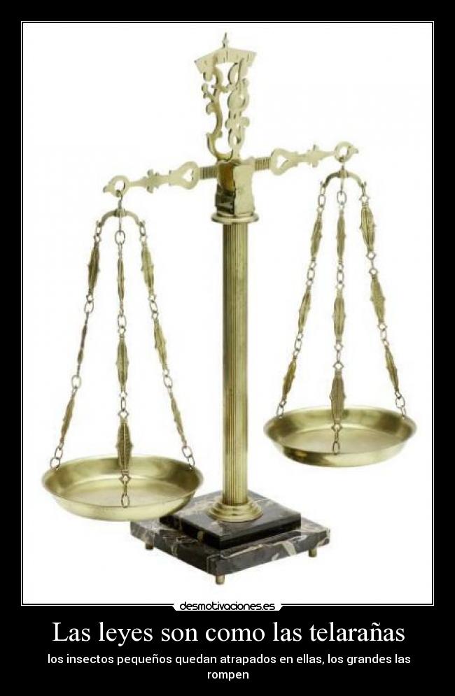 Las leyes son como las telarañas -