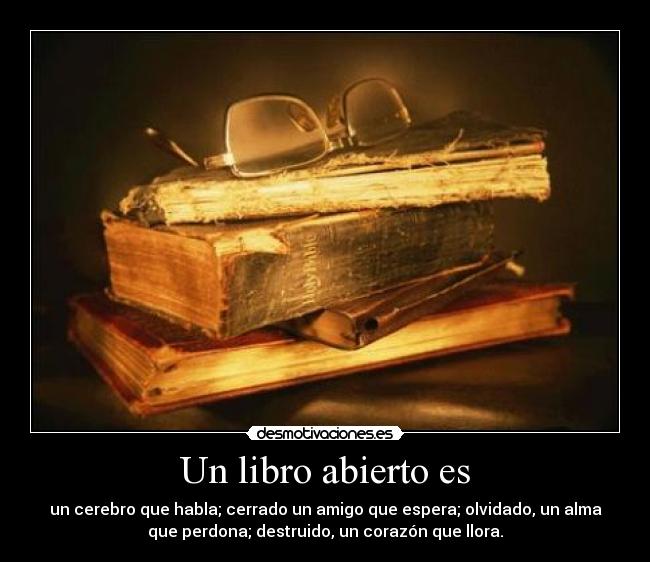 Un libro abierto es - 
