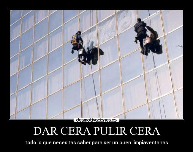 DAR CERA PULIR CERA - todo lo que necesitas saber para ser un buen limpiaventanas