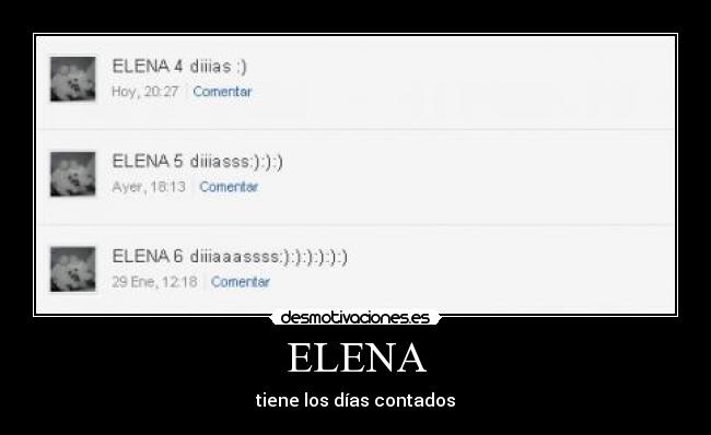 carteles elena dias contados morir dias desmotivaciones