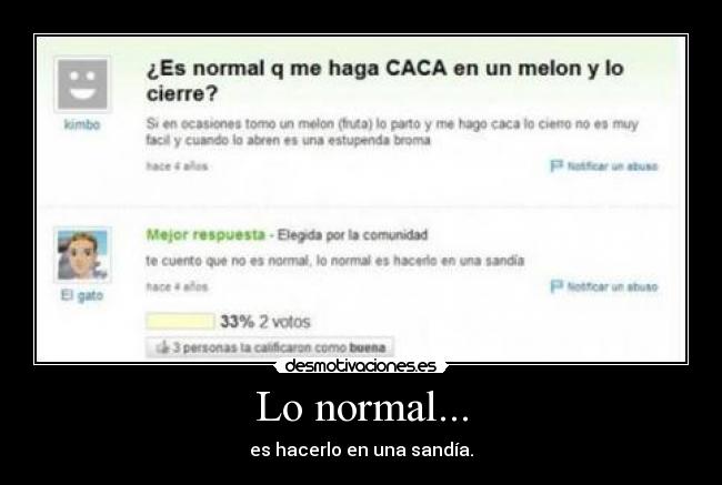 Lo normal... - 