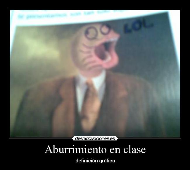 Aburrimiento en clase - definición gráfica