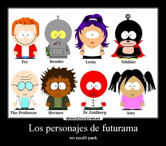 Los personajes de futurama -
