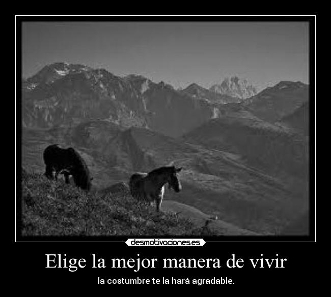 Elige la mejor manera de vivir - 