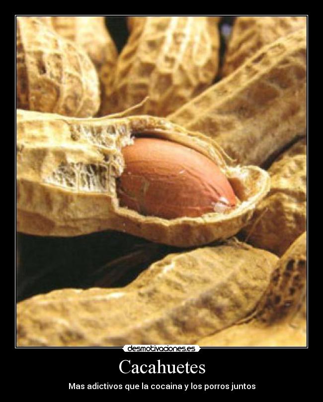 Cacahuetes - Mas adictivos que la cocaina y los porros juntos
