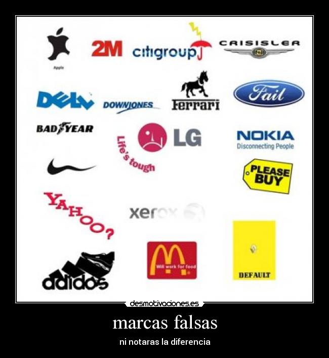 marcas falsas - ni notaras la diferencia