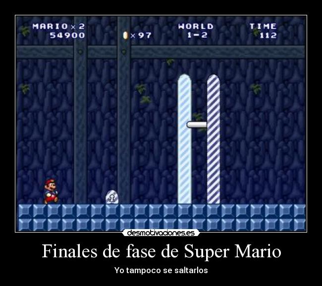 Finales de fase de Super Mario - 