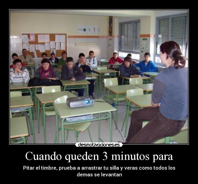 Cuando queden 3 minutos para -