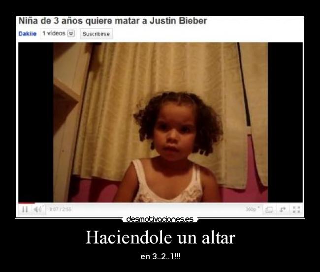 Haciendole un altar -