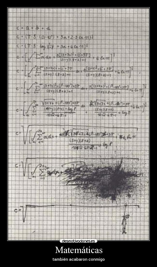 Matemáticas - también acabaron conmigo