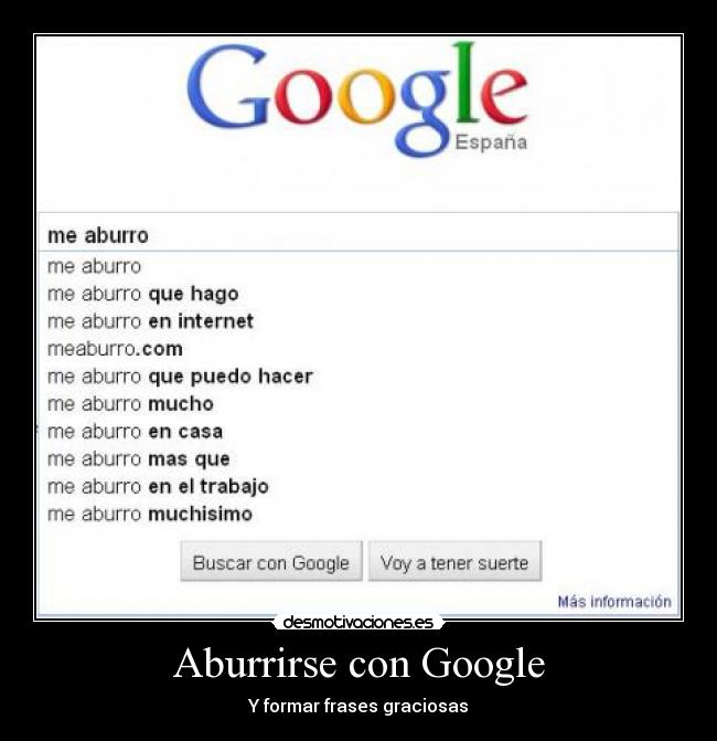 Aburrirse con Google -