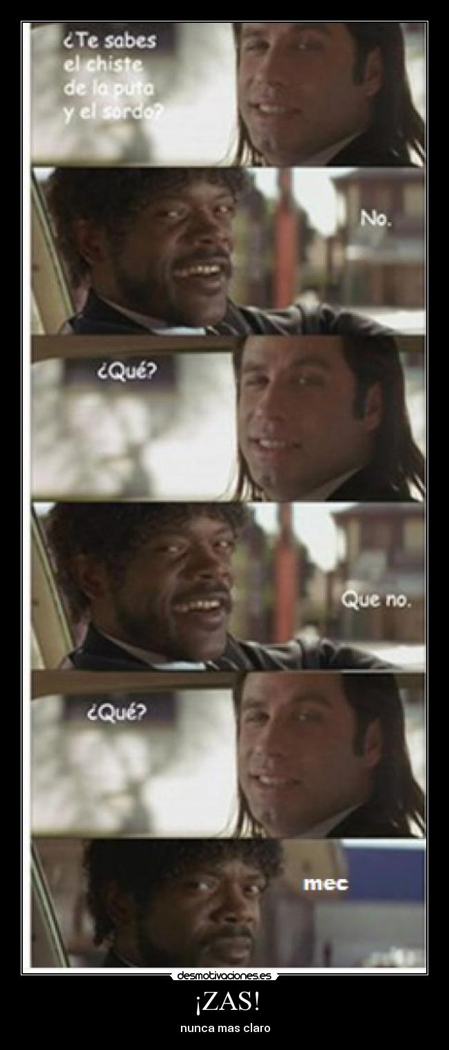 ¡ZAS! - nunca mas claro