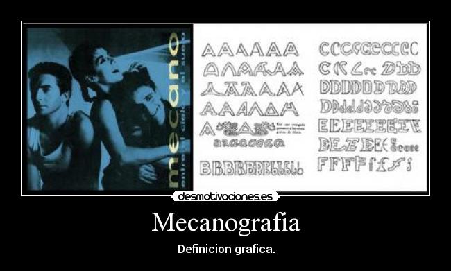 Mecanografia - Definicion grafica.