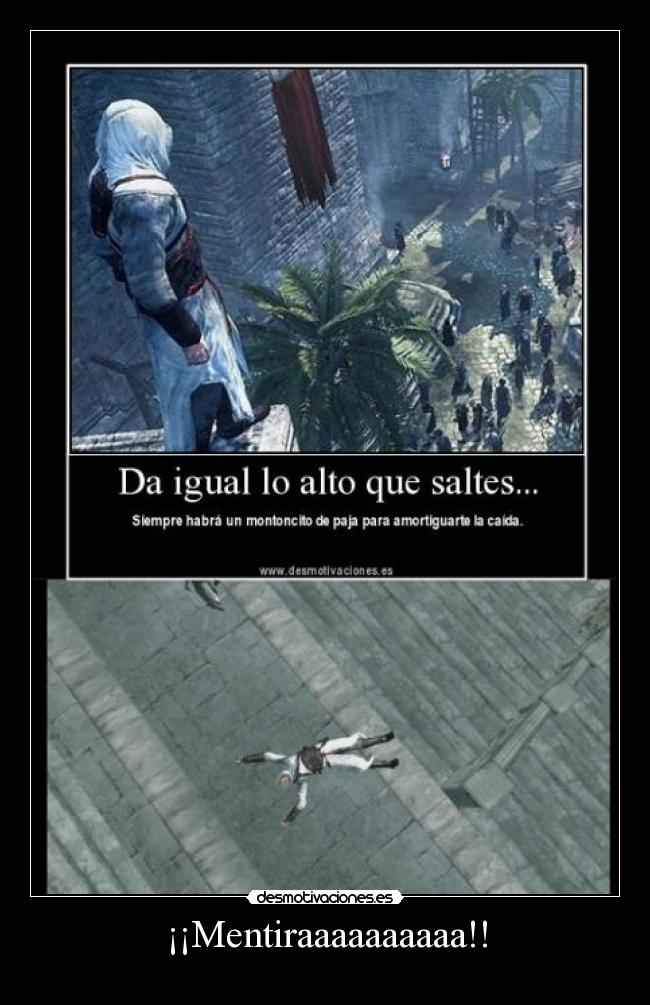 carteles mentira montoncito paja para mortiguar caida desmotivaciones