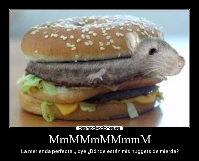 MmMMmMMmmM - La merienda perfecta ,, oye ¿Dónde están mis nuggets de mierda?