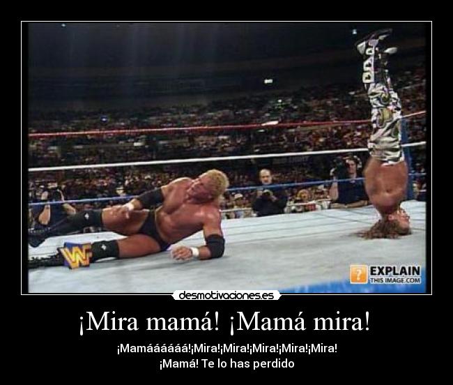 ¡Mira mamá! ¡Mamá mira! - ¡Mamáááááá!¡Mira!¡Mira!¡Mira!¡Mira!¡Mira!
¡Mamá! Te lo has perdido