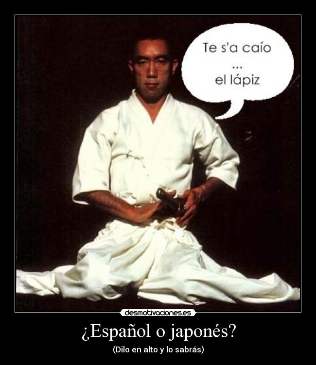 ¿Español o japonés? -