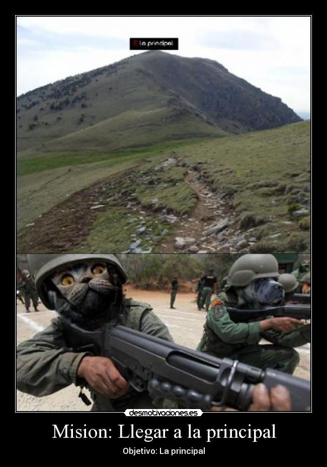 Mision: Llegar a la principal - Objetivo: La principal