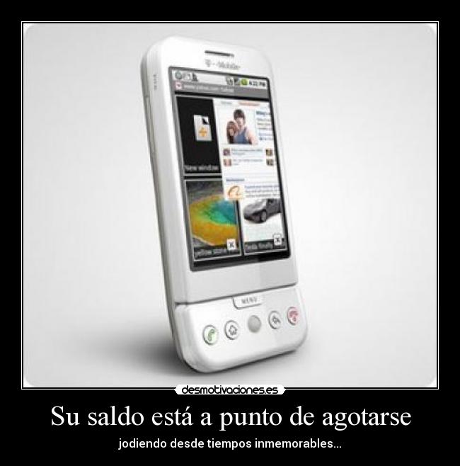 Su saldo está a punto de agotarse - 