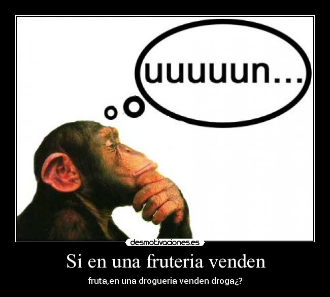 Si en una fruteria venden - fruta,en una drogueria venden droga¿?