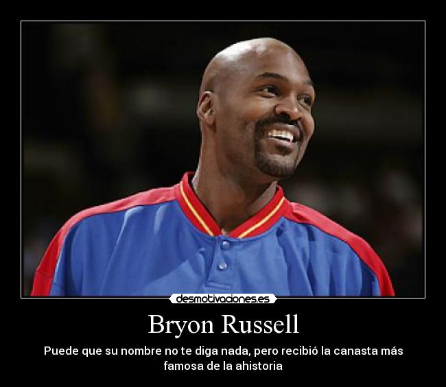 carteles baloncesto bryon russel michael jordan canasta historia motiva desmotiva desmotivaciones