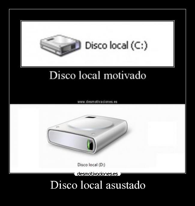 Disco local asustado -