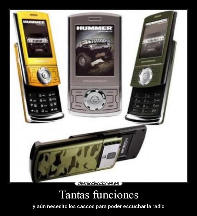 Tantas funciones - y aún nesesito los cascos para poder escuchar la radio