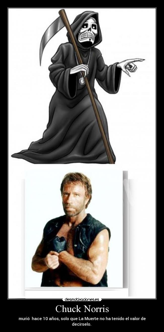 carteles chuck norris muerte desmotivaciones