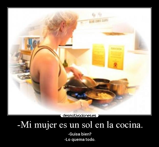 carteles mujer mujer sol quema comida desmotivaciones