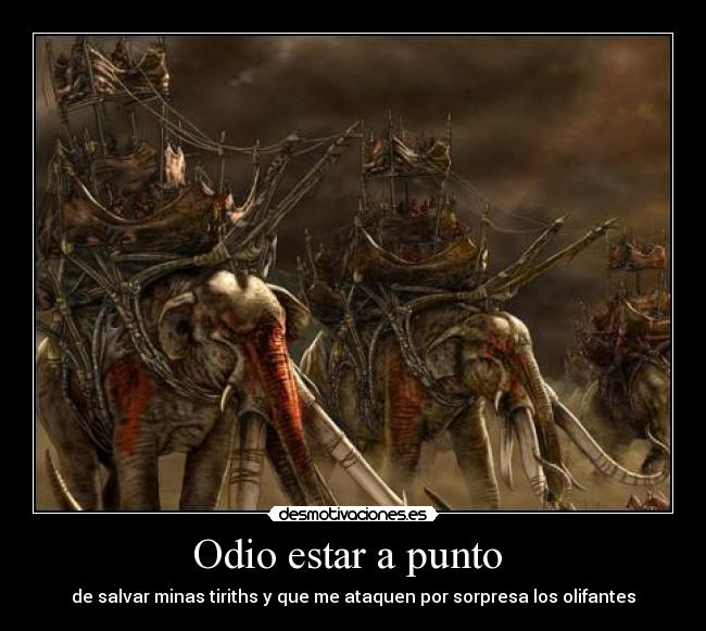 Odio estar a punto -