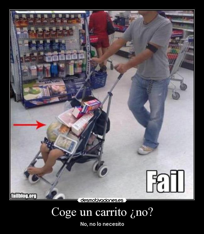 carteles carrito compra nino fail supermercado desmotivaciones