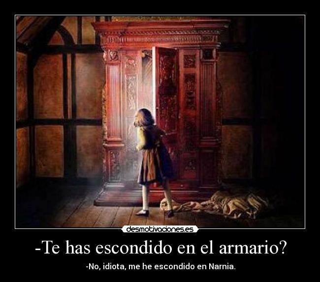 -Te has escondido en el armario? - 