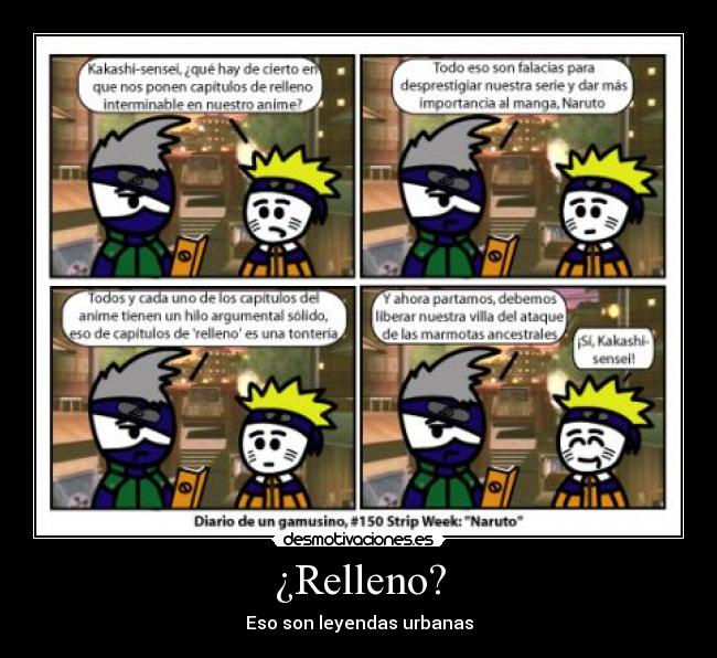 carteles naruto relleno parodia desmotivaciones