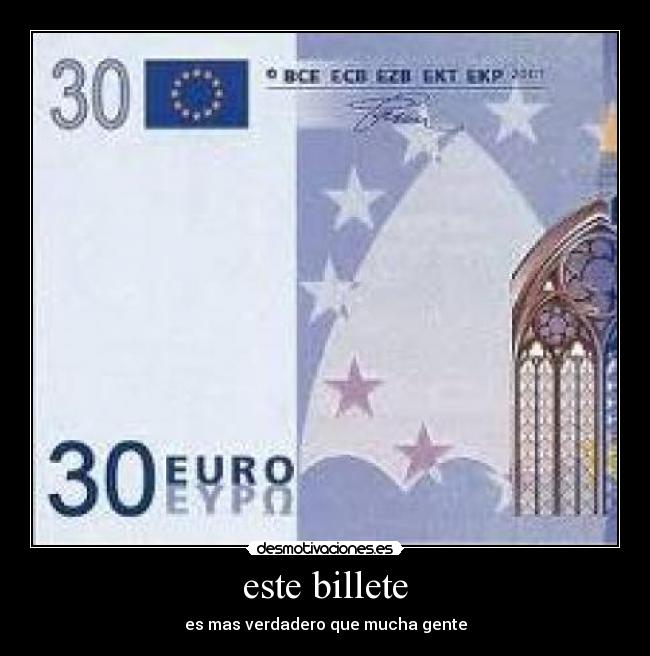 este billete - 