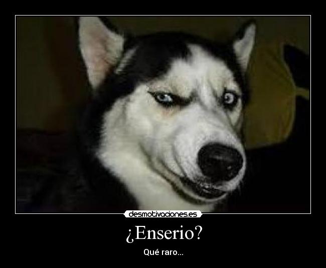 ¿Enserio? -