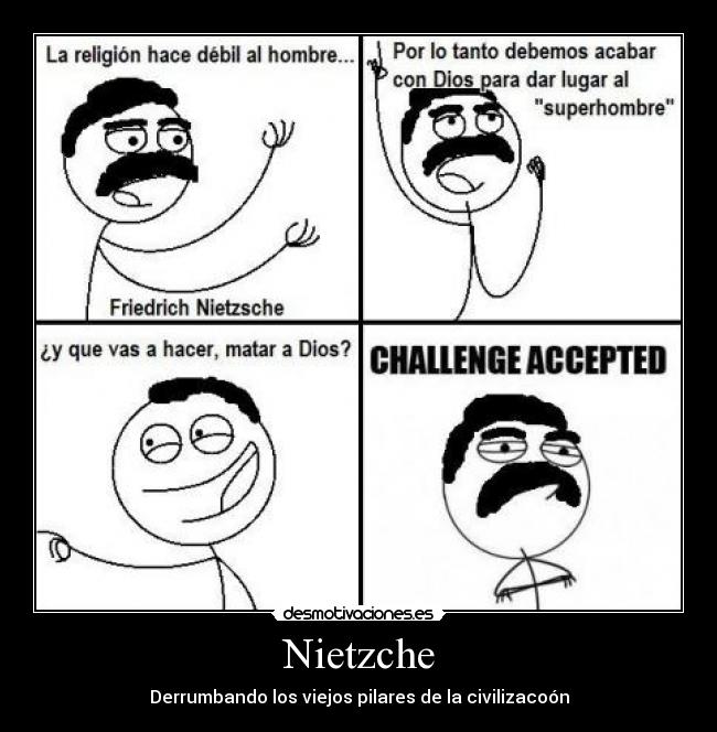 carteles nietzche ateismo muertededios superhombre desmotivaciones