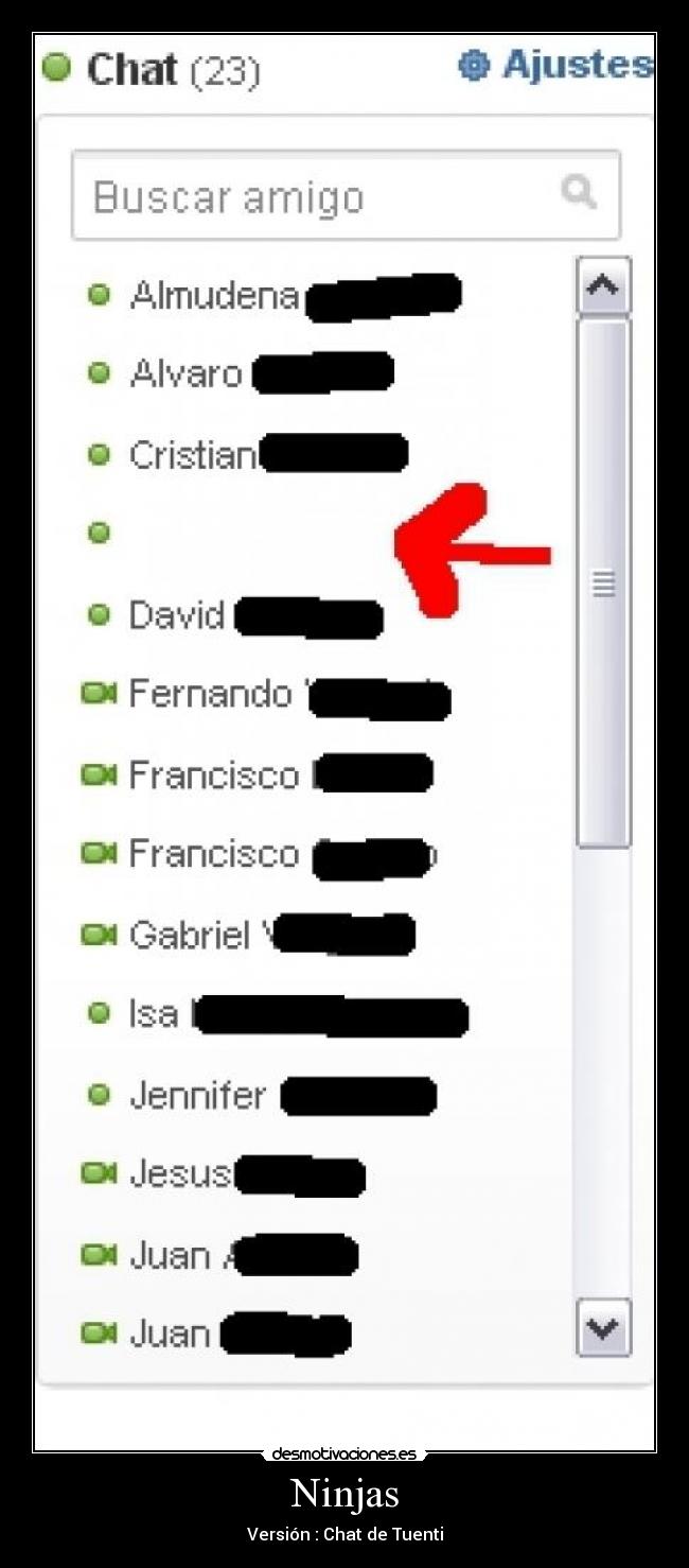 Ninjas - Versión : Chat de Tuenti