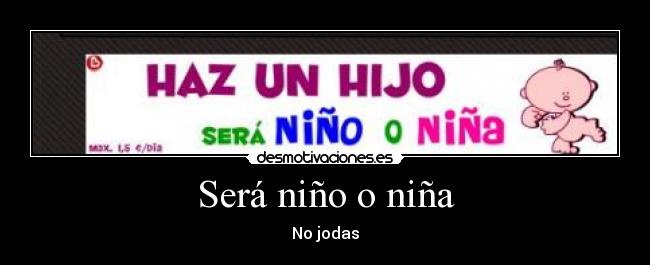 Será niño o niña - 