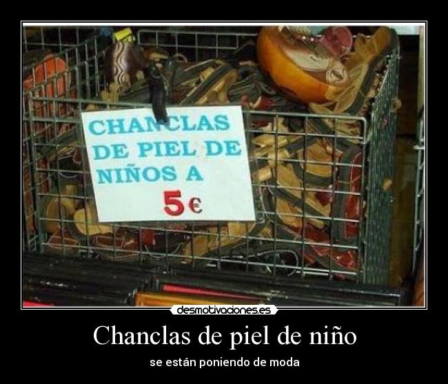 Chanclas de piel de niño -