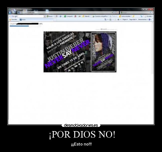 ¡POR DIOS NO! - 