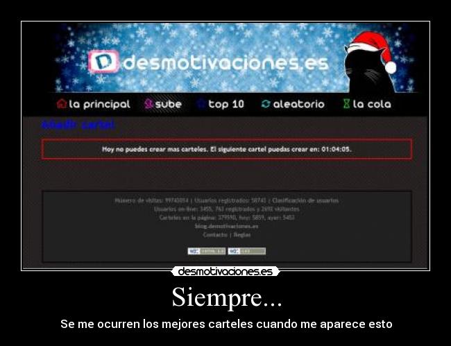 Siempre... - Se me ocurren los mejores carteles cuando me aparece esto