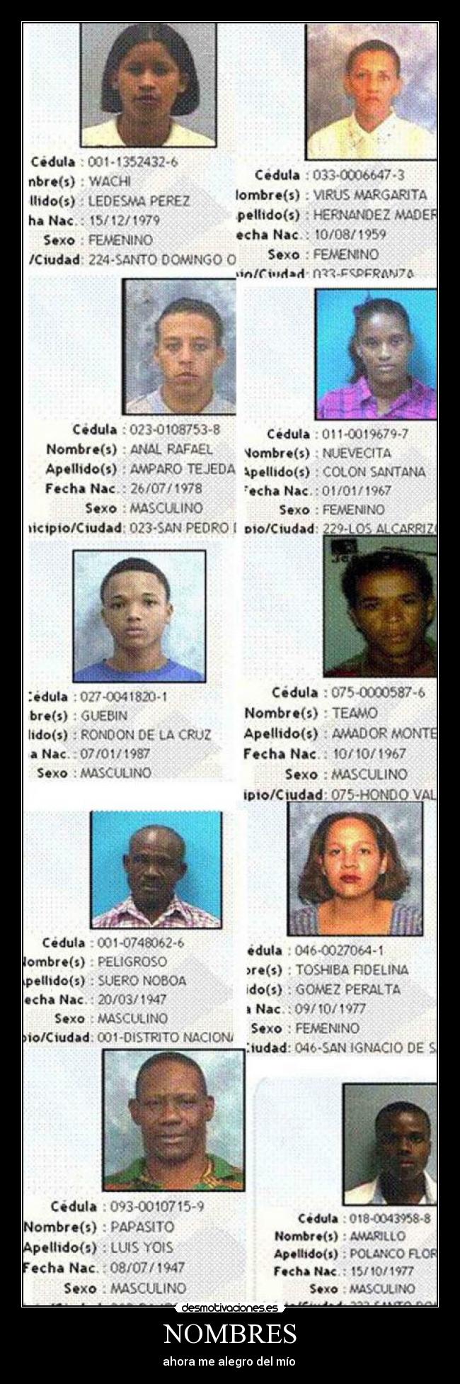 NOMBRES - ahora me alegro del mío 