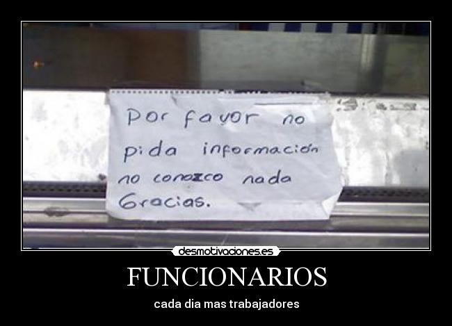 carteles funcionarios desmotivaciones