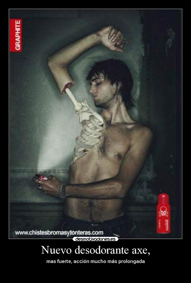 Nuevo desodorante axe, - mas fuerte, acción mucho más prolongada

