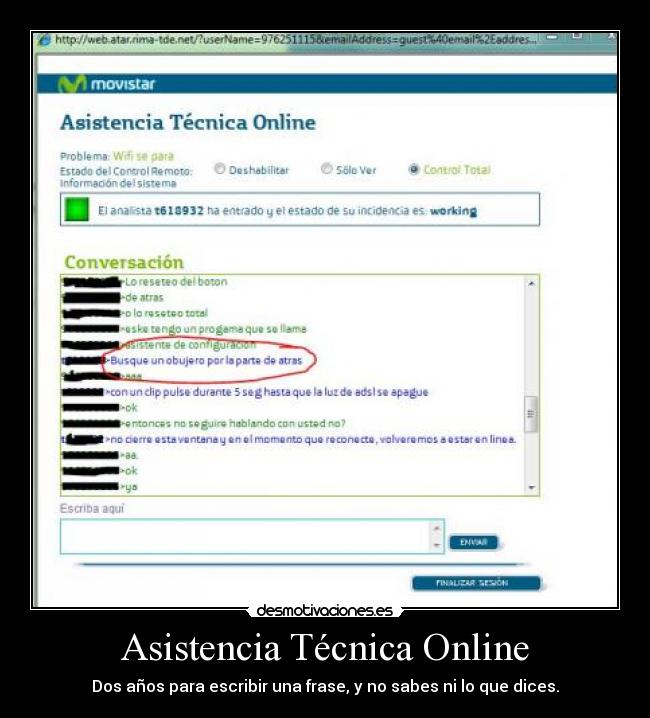 Asistencia Técnica Online -